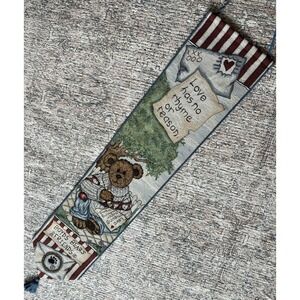 Boyds Bears Tapestry Love Letter Wall Hanging Bell Pull Americana Vintage Granny
